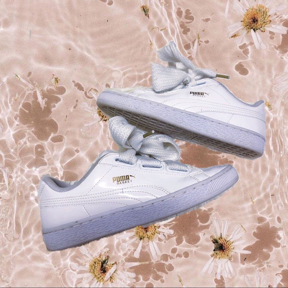 Puma basket heart white sneakers